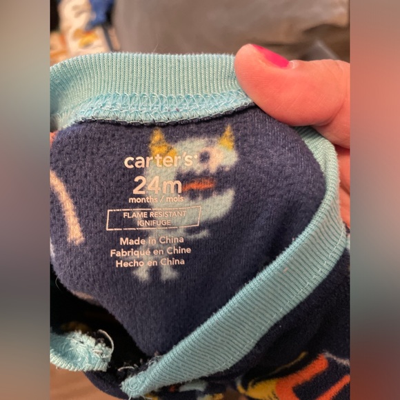 Carter's Blue and Orange Footies with monsters Space Theme size 24 months - Picture 5 of 5